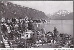 Switzerland Montreux Pavillon des Sports et les dents du Midi Photo