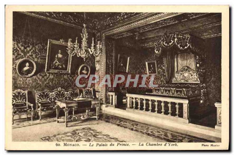 Old Postcard Monaco The Prince's Palace The House of York