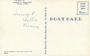 Autos Historical St Michael's Hotel Prescott Arizona Postcard Bradshaw 9084 