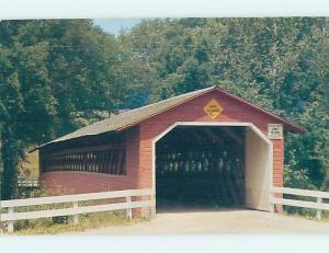 Pre-1980 COVERED BRIDGE North Bennington - By Manchester & Brattleboro VT H8561