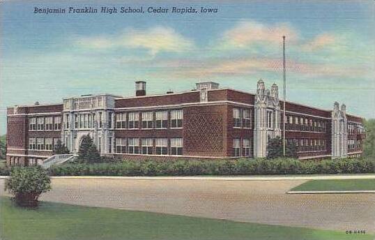 Iowa Cedar Rapids Benjamin Franklin High School 1949 Curteich