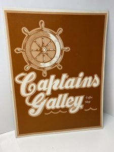 Vtg 80s Captains Galley Restaurant Menu Sheraton Riverside Louisville Kentucky