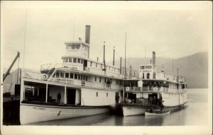 Yukon British Columbia Steamships Boats TUTSHI & CLEANER c1930 RPPC