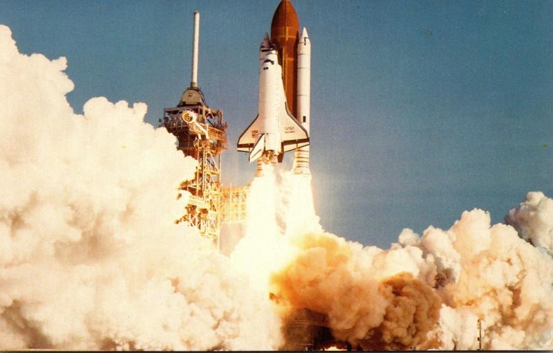 Florida Kennedy Space Center Space Shuttle Discovery Lifting Off From Launch ...