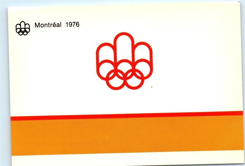 1976 Summer Olympics Montreal Canada Official Olympic Symbol Old Postcard A34