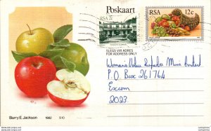 RSA South Africa Postal Stationery Apple to Excom