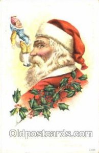 Santa Claus, Christmas  1915 small light crease left top corner and right edg...