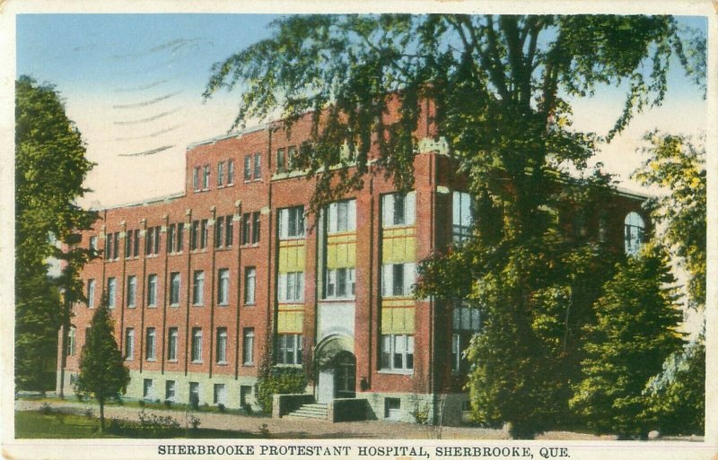  Sherbrooke, Que Canada Protestant Hospital 1943 Postcard