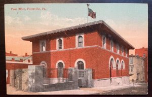 Vintage Postcard 1912 Post Office, Pottsville, PA