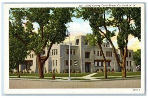 1954 Exterior View Eddy County Court House Carlsbad New Mexico Vintage Postcard