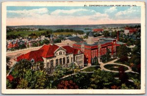 Fort Wayne Indiana 1919 Postcard Concordia College Aerial View