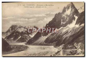 Old Postcard Montanvert Chamonix and Mer de Glace
