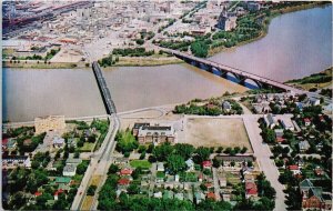 Saskatoon Saskatchewan Aerial View Unused Vintage Postcard E99