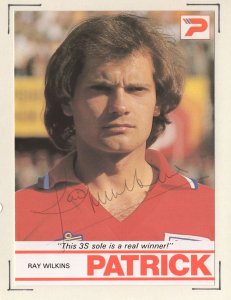 Ray Wilkins Manchester United Hand Signed Mounted Photo