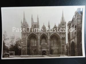 c1913 RP - West Front, Peterborough Cathedral