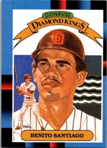 1987 Donruss Baseball Card Benito Santiago San Diego Padres sk20709