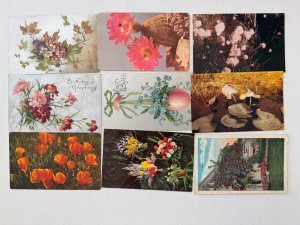 27 FLOWERS Vintage Postcard Lot FREE SHIPPING