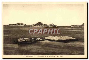 Postcard Old Marseille Corniche Promenade Islands