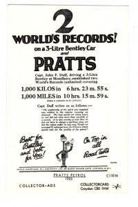 World's Records, Pratts, Advertising Automobile Gasoline