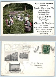 CHICAGO, IL ~ Advertising CHASE & SANBORN Coffees & Teas 1906  Postcard