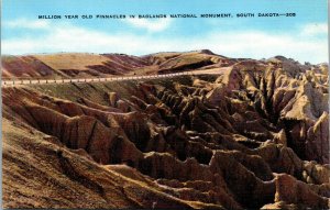 Vtg 1940s Million Year Old Pinnacles Black Hills South Dakota SD Linen Postcard