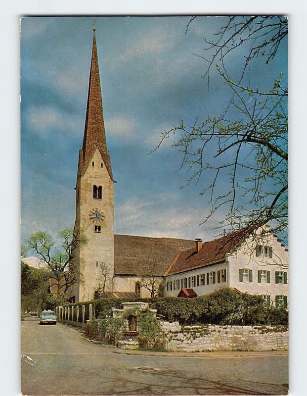 Postcard Alte Kirche, Garmisch-Partenkirchen, Germany