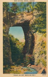 Natural Bridge VA, Virginia - Surveyed by George Washington in 1750 - Linen