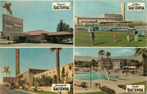 1960 Hacienda Hotels  Las Vegas, Fresno, Bakersfield, Indio Advertising Postcard