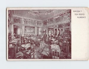 Postcard Giacosas Tea Rooms Florence Italy