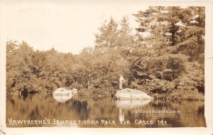 Hawthorne's Favorite Fishing Rock - South Casco, Maine ME  