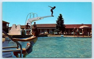 SOUTH HAVEN, MI Michigan~ FIDELMAN'S RESORT & Dream Pool 1960s Roadside Postcard