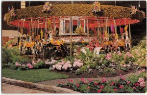 Merry-Go-Round SONOMA COUNTY FAIR Santa Rosa, CA FLOWER SHOW 1970 Postcard