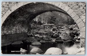 Dartmoor Devon England Postcard Dartmeet Bridge Arch c1910 RPPC Photo