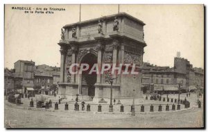 Old Postcard Marseille Arc de Triomphe at Porte d & # 39Aix