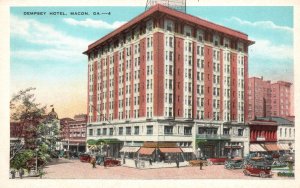 Prospect View Of Dempsey Hotel Building Macon Georgia GA E.C. Kropp Pub Postcard