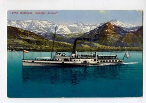 400860 SWITZERLAND Boden lake ship LINDAU Vintage postcard