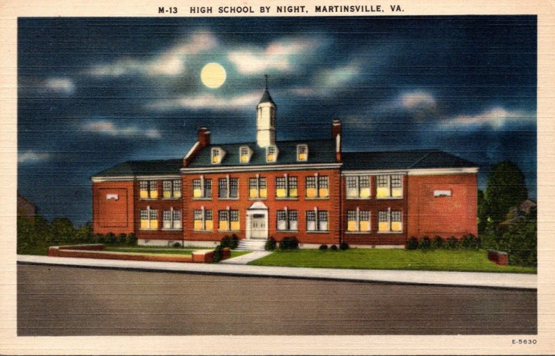 Virginia Martinsville High School By Night