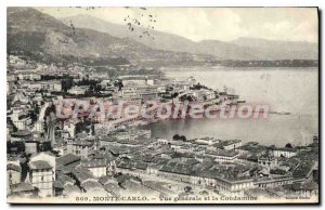 Old Postcard Monte Carlo General view and the Condamine