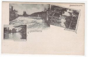 Multi Views of River Springfield Vermont 1907c postcard
