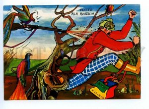 498842 Italy humorous hunting birds shoot the hunter Old postcard