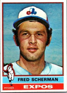 1976 Topps Baseball Card Fred Scherman Montreal Expos sk13435