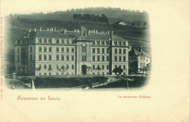 switzerland, LE LOCLE, Le Nouveau College (1900s) Postcard