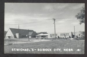 RPPC SOUTH SIOUX CITY NEBRASKA ST. MICHAEL'S CHURCH REAL PHOTO POSTCARD