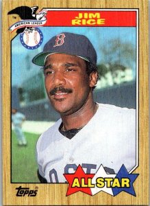 1987 Topps Baseball Card Jim Rice Boston Red Sox sk2317