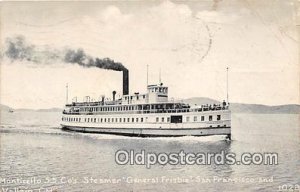 Monticello SS Co's Steamer, General Frisbie San Francisco, CA USA Ship 1919 