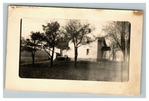 Vintage 1910's RPPC Postcard - Large White Country Home - Beautiful