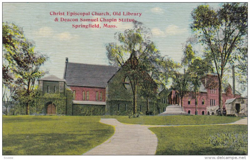 SPRINGFIELD, Massachusetts, PU-1912; Christ Episcopal Church, Old Library & D...