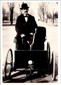 Henry Ford With 1st Car The Quadrcycle Dearborn Michigan 1896