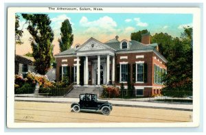 The Athenaeum Salem Mass. Old Car Vintage Antique Postcard