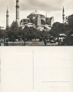 CONSTANTINOPLE TURKEY ST.SOFIA MOSQUE VINTAGE REAL PHOTO POSTCARD RPPC